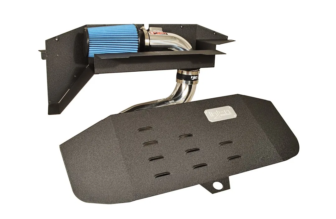 SP1122P – INJEN Cold Air Intake, Short Ram Intake System Polished Aluminum Tube Blue Dry Media Filter With Air Box Wi...